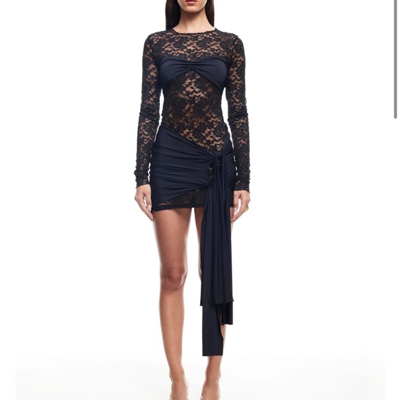 Lioness MIDNIGHT MINI DRESS
ONYX Black Lace Dress - Picture 1 of 4